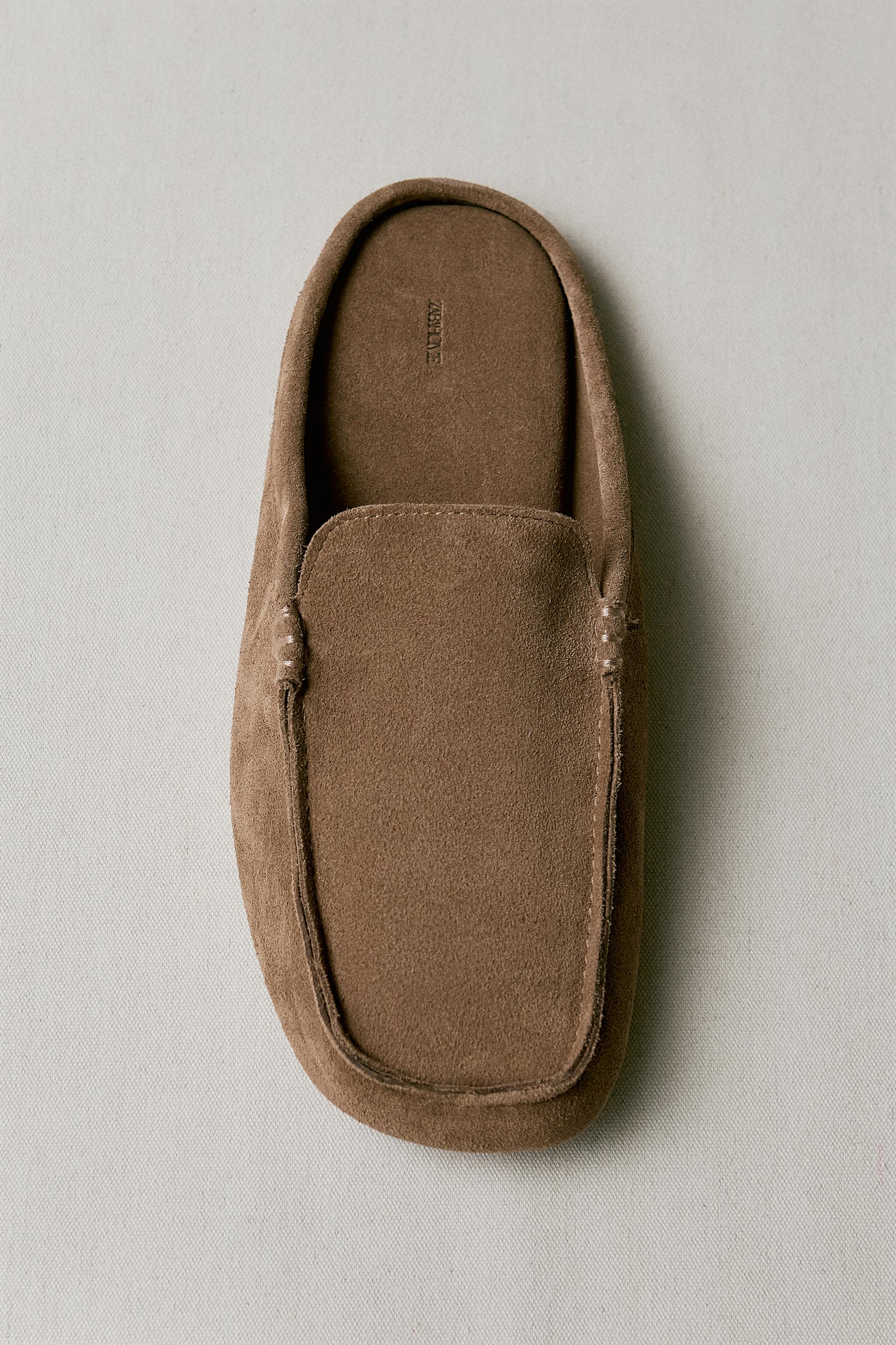 LEATHER MULE LOAFERS